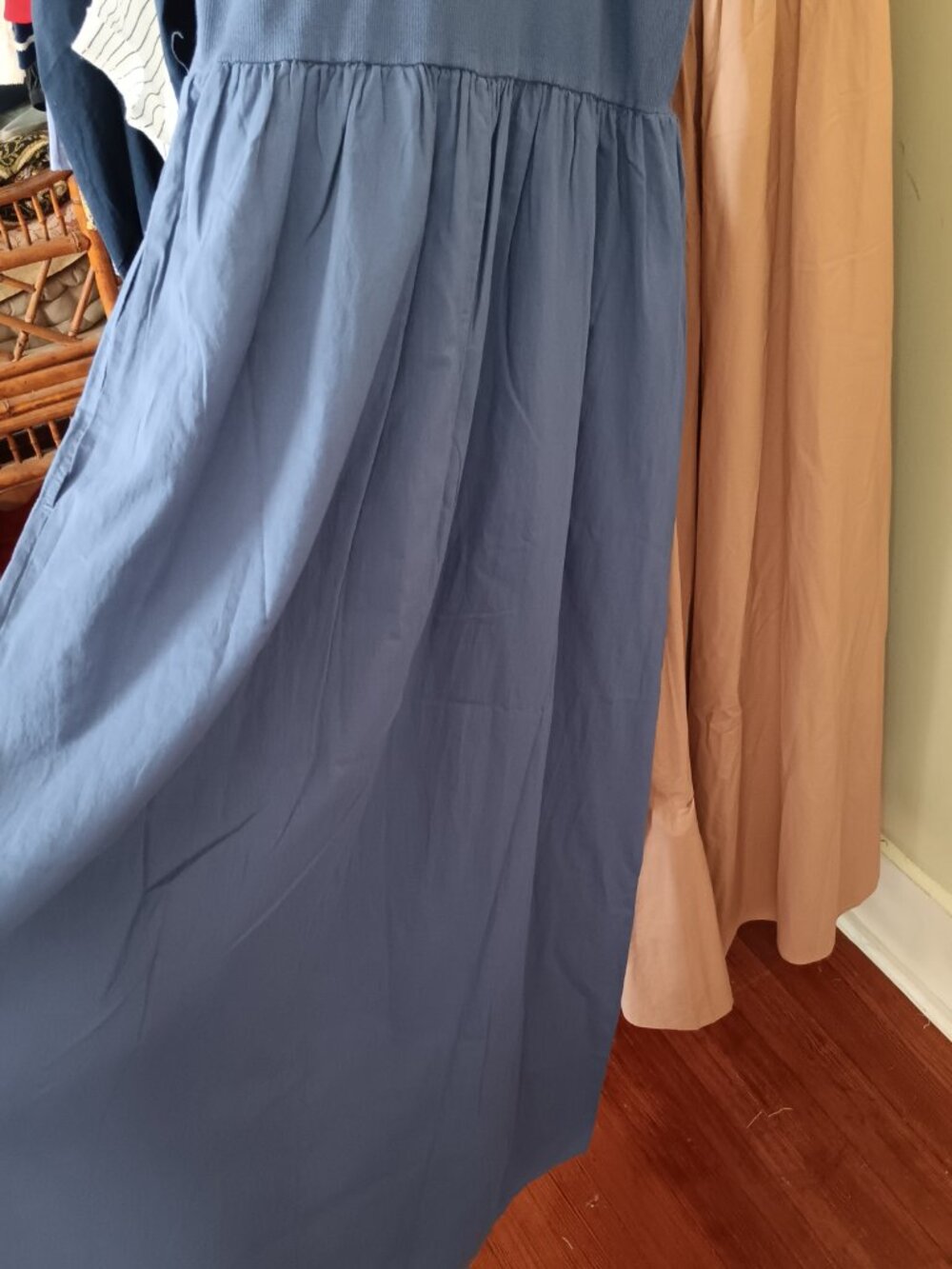 NWT XIRENA Flynn Tank Dress in Marlin Blue Cotton Maxi Size Large - Picture 10 of 15